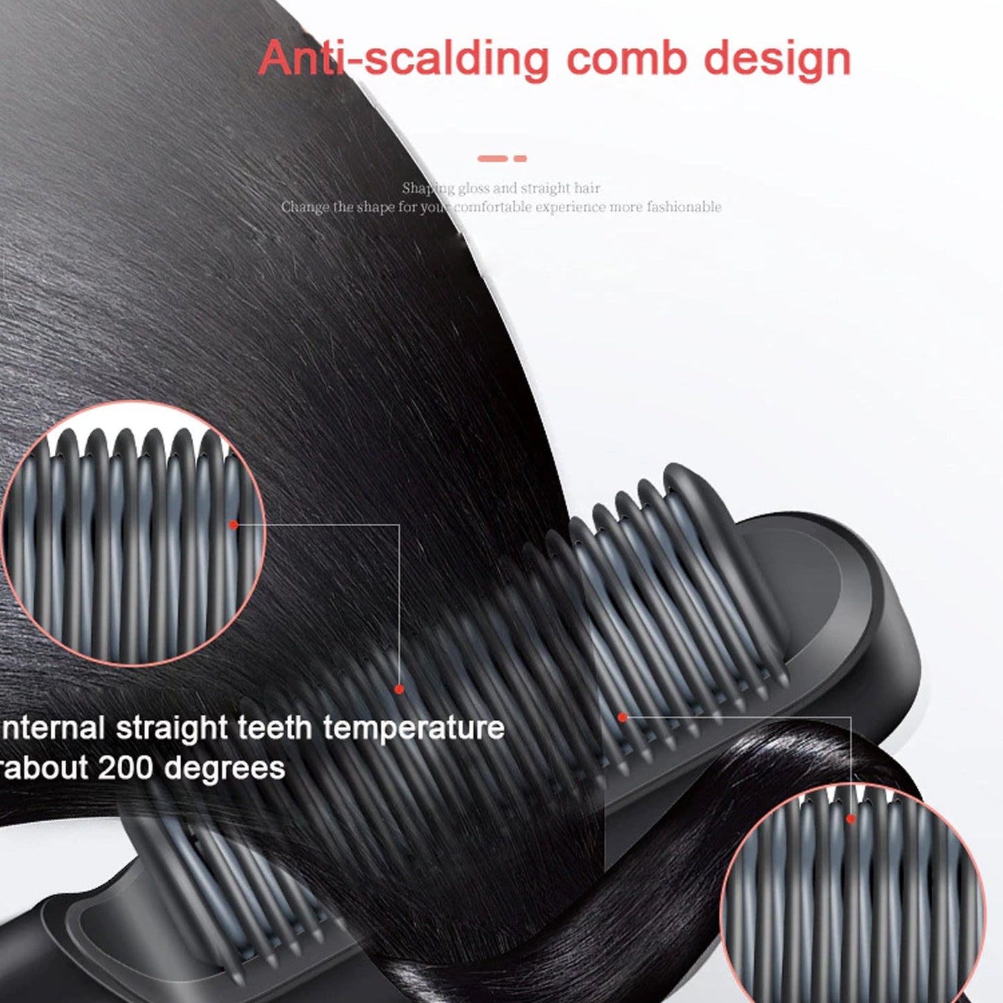 Professional Electric Hair Straightener Comb Brush
