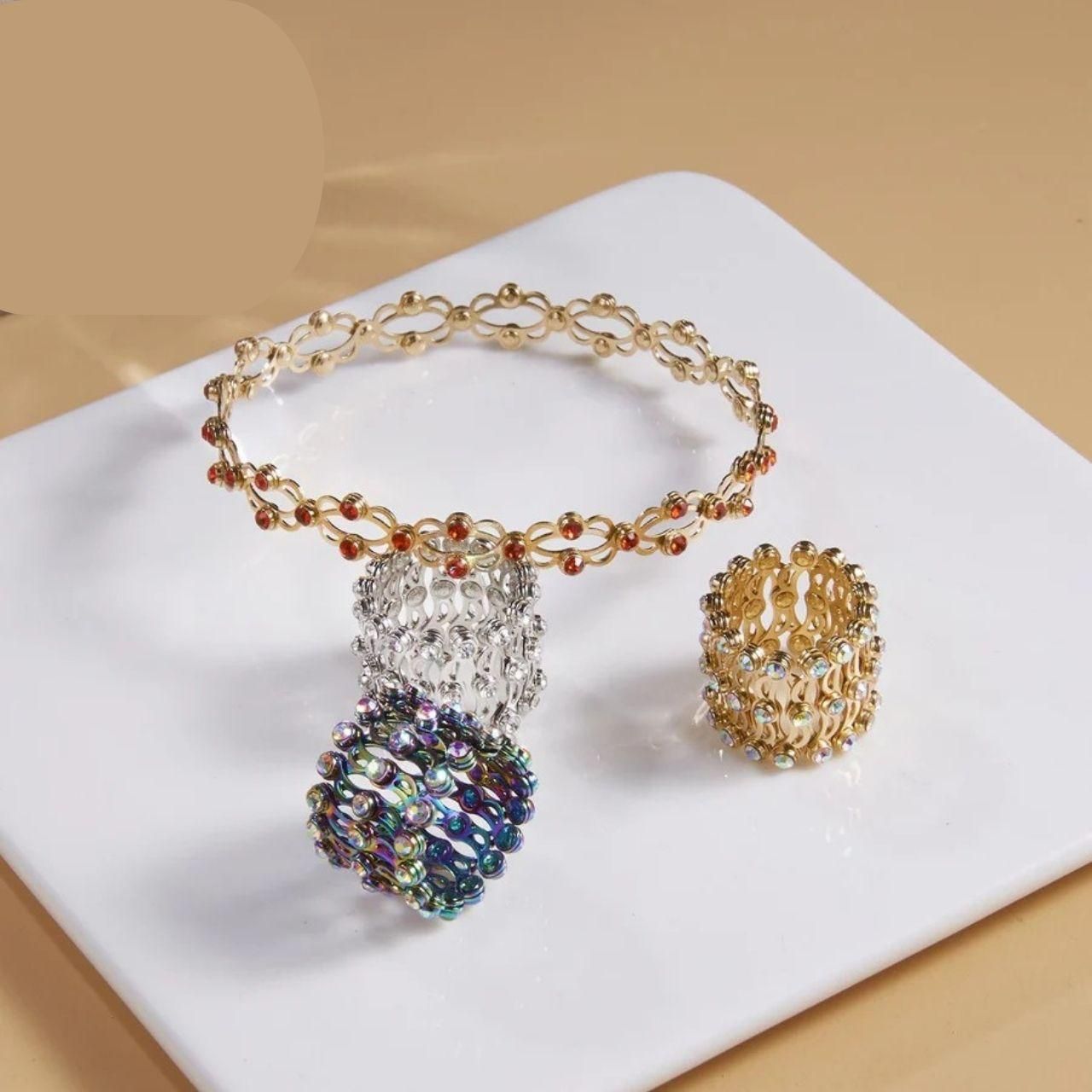 Elegant 2-in-1 Ring Bracelet – Luxury Convertible Jewelry for Modern Women