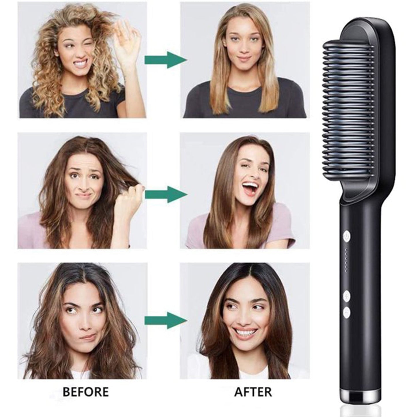 Professional Electric Hair Straightener Comb Brush